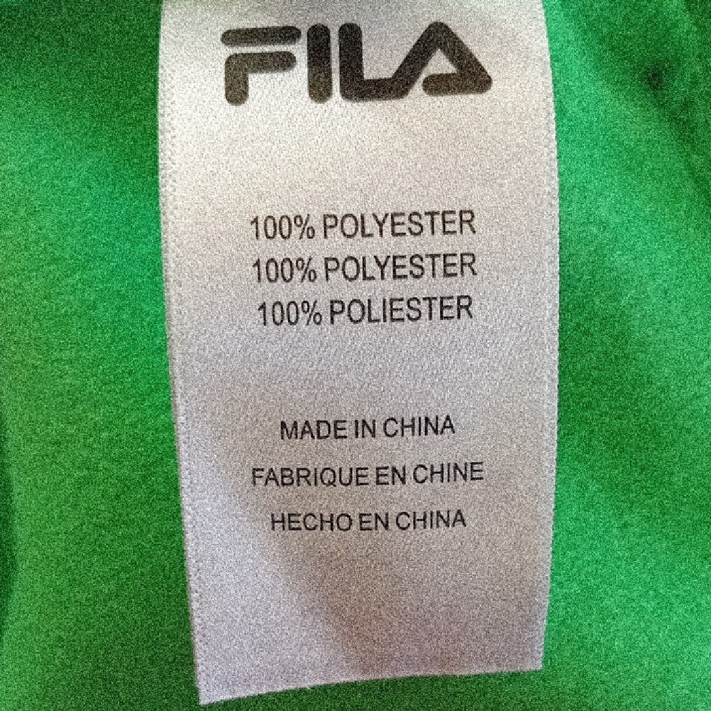 Fila Hoodie Womens XS Green Excellent Pullover Logo Athletic Pocket Pink Accent - Picture 4 of 4